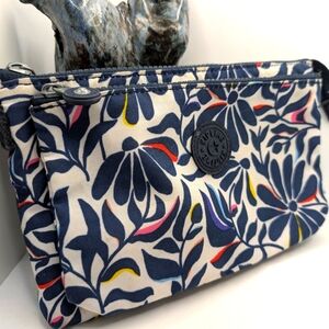 Kipling Floral Patterned Clutch Cosmetic Bag